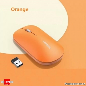 UGREEN Mouse 4000 DPI 2.4G Wireless Mice 40db Silent Click For MacBook Pro M1 M2 iPad Tablet Computer Laptop PC - Orange