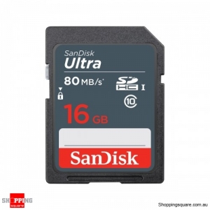 Sandisk Ultra 16GB SDHC UHS-I Class 10 SD Card 80MB/s (SDSDUNS-016G-GN3IN)