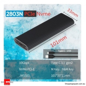 PCIE NVME M.2 SSD Case Type-C Port USB 3.1 SSD Enclosure 10Gbps NGFF SATA Transmission Hard Drive Box USB 3.0 HDD Case