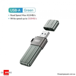 ORICO USB 3.2 USB Flash Drives 256GB Pen Drive Memory Stick Metal U Disk Colorful Pendrive for USB A - Green