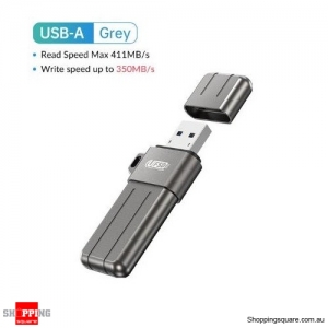 ORICO USB 3.2 USB Flash Drives 256GB Pen Drive Memory Stick Metal U Disk Colorful Pendrive for USB A - Grey