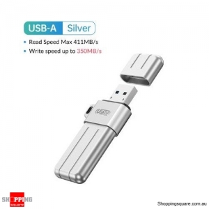 ORICO USB 3.2 USB Flash Drives 256GB Pen Drive Memory Stick Metal U Disk Colorful Pendrive for USB A - Silver