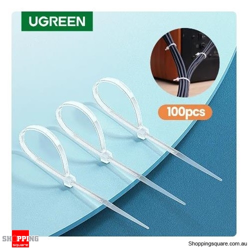 Ugreen 100PCS Cable Ties Self-Locking Zip Ties For Cable Winder Strap Fastener Holder Clamp