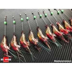 10 Soft Plastic Fishing Lures Tackle Prawn Shrimp Flathead Bream Cod Bass Lure