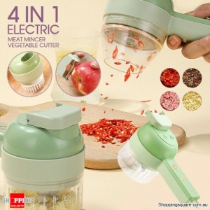 4 In 1 Handheld Electric Vegetable Cutter Multifunction Vegetable Fruit Slicer