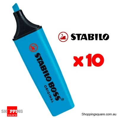 Stabilo Boss Super Plus Highlighters Blue Pk/10