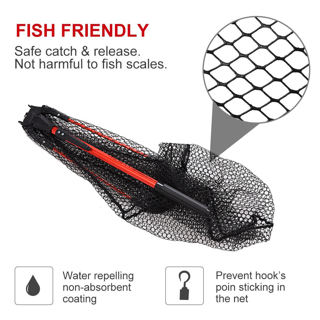 LEO Retractable Folding Fishing Net Freshwater Fishing Scoop Net ...