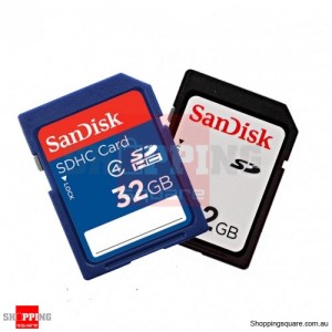 SanDisk 32GB SDHC Memory Card Secure Digital High Capacity Card Class 4 (Retail Pack)