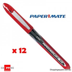 Papermate Rollerball Grip Pen Red Pk/12