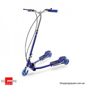 Foldable Swing Scooter (Frog Kick) Blue
