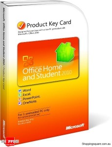 Microsoft Office Home & Student 2010- Product Key Card
