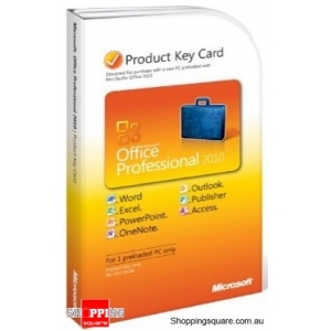 Microsoft Office Professional 2010 - Product Key Card