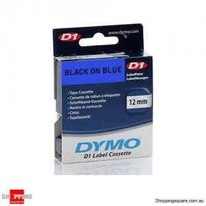 Dymo D1 Labelling Tape 12mm x 7m Black on Blue 