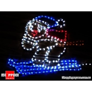 Christmas Lighting Display - Snowman and skateboard