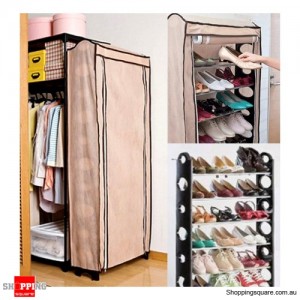 10 Level Shoe Rack with Cover - Australia Up to 30 pairs of shoes