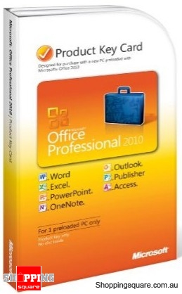 Microsoft Office Professional 2010 - Product Key Card