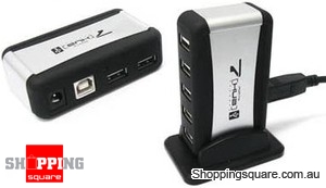 Skymaster 7 Ports USB 2.0 Hub with Power Adapter