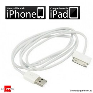 USB Cable for iPhone 4, 3G, 3Gs, iPad, iPad2 and iPod - 1M