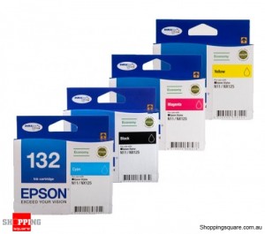 Epson T132 economy value pack, All Colors, 4 Inks, for N11 & NX125 