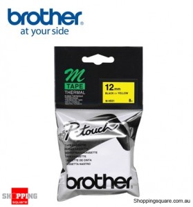 Brother M-K631 12mm Black On Yellow m Tape 