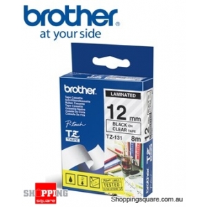 Brother TZ-131 12MM Black On Clear TZ Tape 