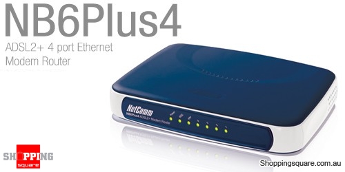 Netcomm NB6PLUS4 ADSL2+ Modem Router 