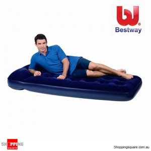 Bestway Easy Inflate Flocked Air Bed/Single With built-in Foot pump and Pillow