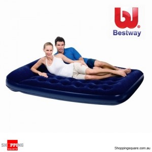 Bestway Easy Inflate Flocked Air Bed/Queen With built-in Foot pump and Pillow