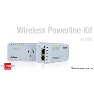 NetComm NP206 Wireless Powerline Kit, Wireless speed 300Mbps