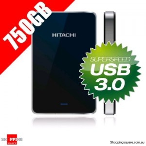 Hitachi Touro Mobile 750GB Portable Hard Drive 2.5" USB3.0 - Black