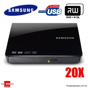 Samsung SE-208AB External Slim DVD RW BUrner USB 2.0 MAC PC Laptop Portable, Black 
