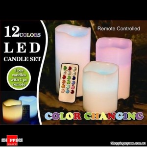 12 Colours LED Changing Candles Set with Remote Control 