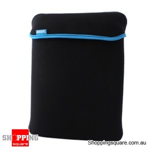 LASER Smart Notebook Sleeve For Up To 10'', With Reversible Colours, Black & Blue
