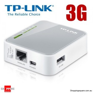 TP-LINK TL-MR3020 Traveller's Pocket Size Wireless N 3G Modem Router, 1x LAN Port, 1x USB2.0 Port for 3G 