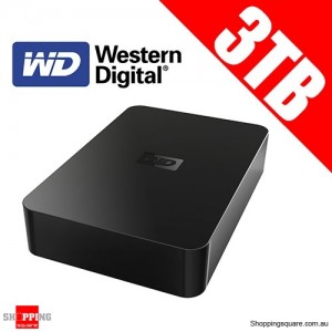 Western Digital Elements 3TB Desktop 3.5'' External Hard Drive USB 2.0, Black
