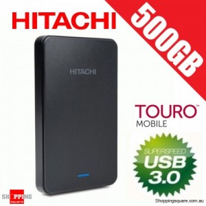 Hitachi 500GB Touro Mobile 2.5'' Portable Hard Drive USB 3.0 (0S03798)