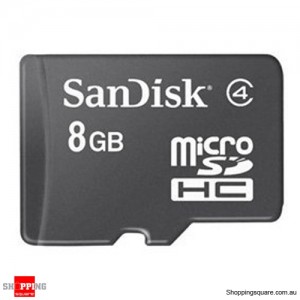 Sandisk 8GB microSDHC Memory Card Class 4 C4 HD