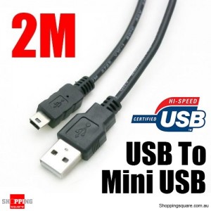 2M USB to Mini USB Charging Data Cable 