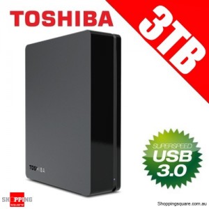 Toshiba 3TB Canvio 3.5" USB3.0 External Hard Drive HDD, HDWC130AK3J1