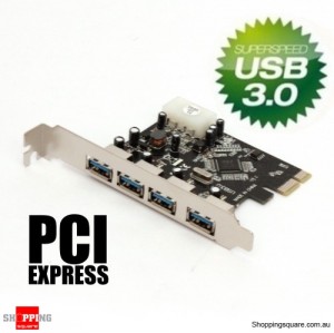 4 Port USB 3.0 PCI-E PCI Express Card - Super Speed 