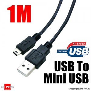 USB to Mini USB Charging data Cable 1 M