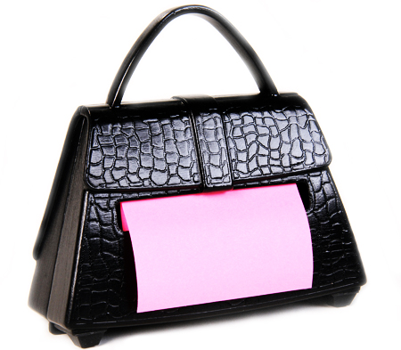 Post-It Pop-up Black Handbag Note Dispenser 