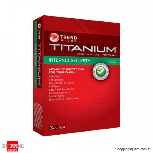 Trend Micro Titanium Internet Security For PC 2012 3 Users OEM package