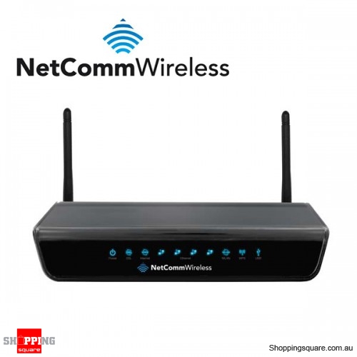 Netcomm NB604N Wireless N300 Modem Router ADSL2+ 4 LAN ports USB IPv6 2 Antenna