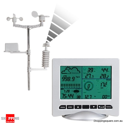 Solar Powered Wireless 5'' LCD Screen Weather Station with PC Connection