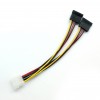4 Pin IDE Molex to 2 SATA Power Cable Splitter Adapter