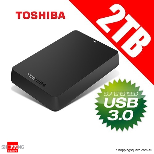 Toshiba Canvio 2TB USB 3.0 Portable External Hard Disk Drive Black HDTB120AK3C