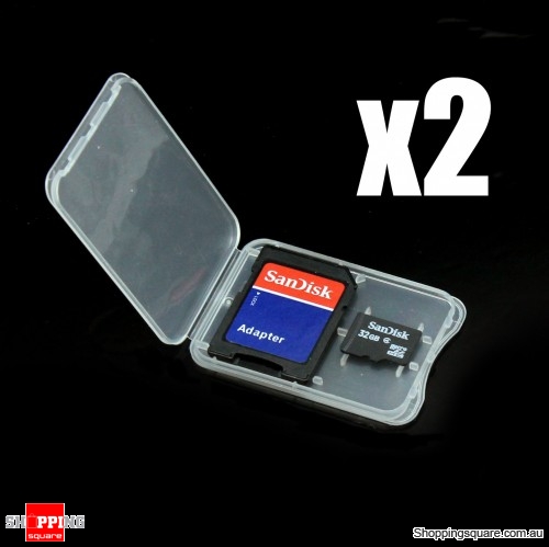 Clear SD TF memory card holder 2 pcs