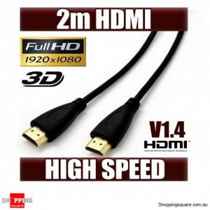 OD 4.2 2m HDMI Cable Gold Plated High Speed 3D Audio 1080P 