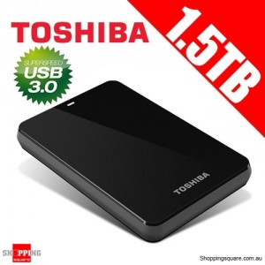 Toshiba 1.5TB Canvio® Connect Portable Hard Drive USB 3.0 - Black Storage HDTC715AK3C1 
